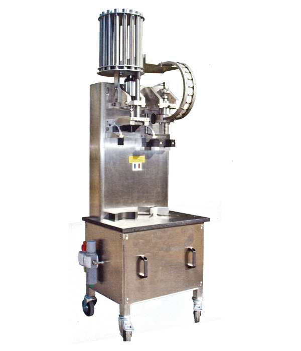 Biduleuse capsuleuse pneumatique pour jeroboams multiformats Biduleuse Capsuleuse Pneumatique pour jéroboams